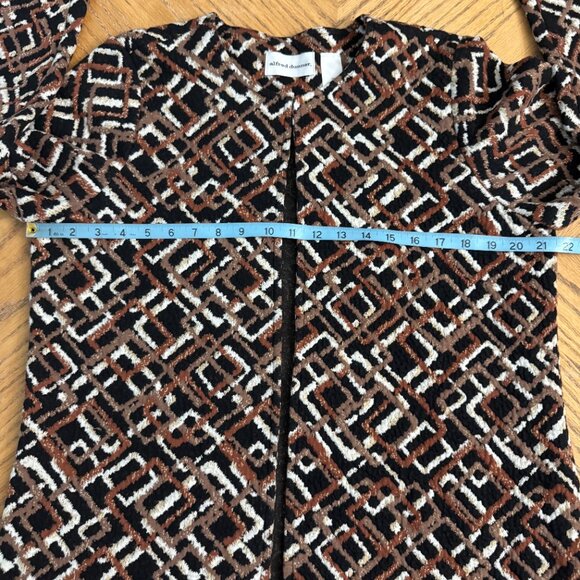 Alfred Dunner Womens Sz 12 Open Front Jacket Long Sleeve Cotton Stretch - Picture 6 of 10
